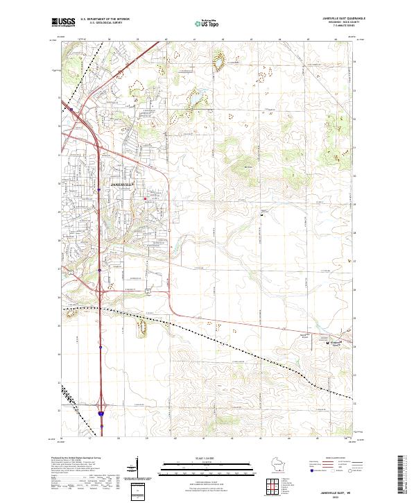 USGS Topographic Map – Janesville East