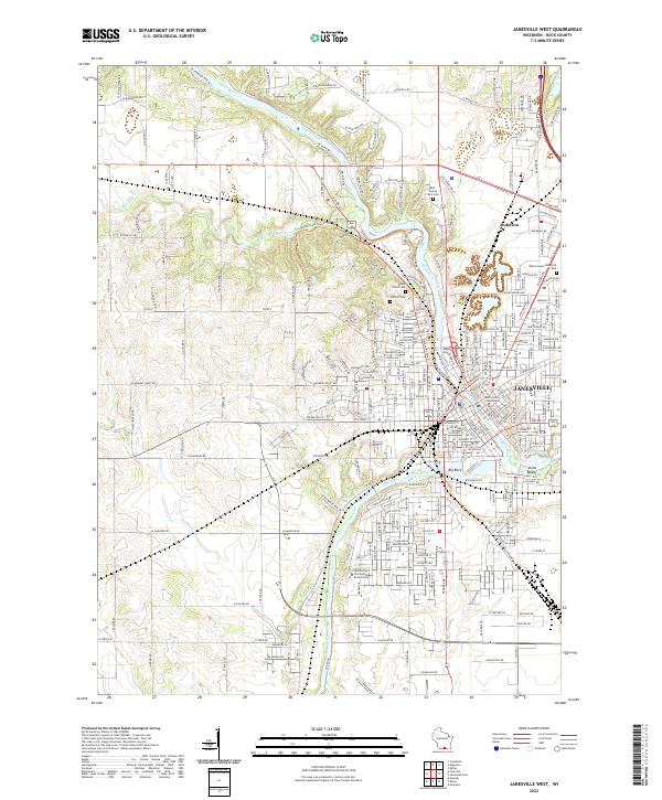 USGS Topographic Map – Janesville West