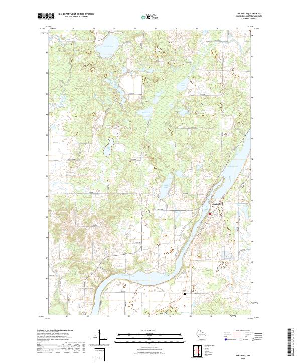 USGS Topographic Map – Jim Falls