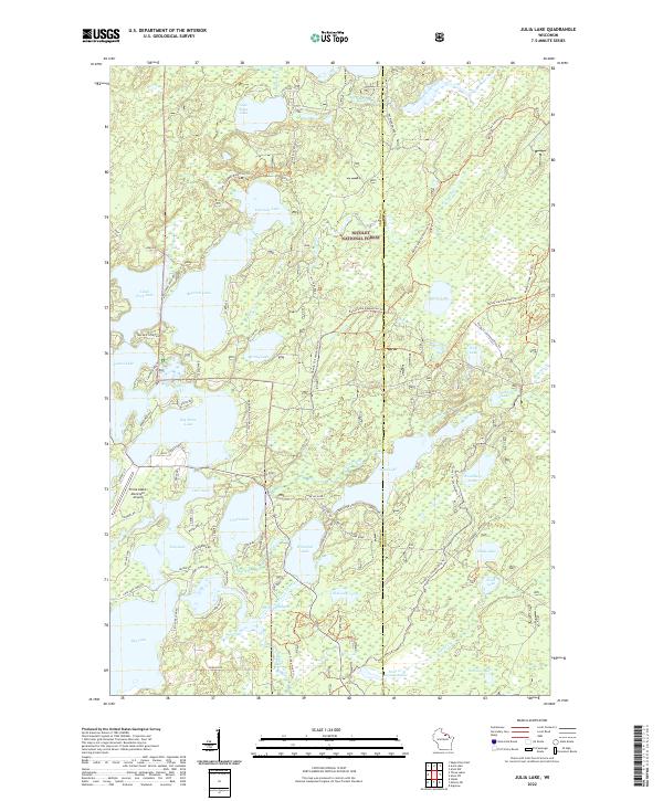 USGS Topographic Map – Julia Lake