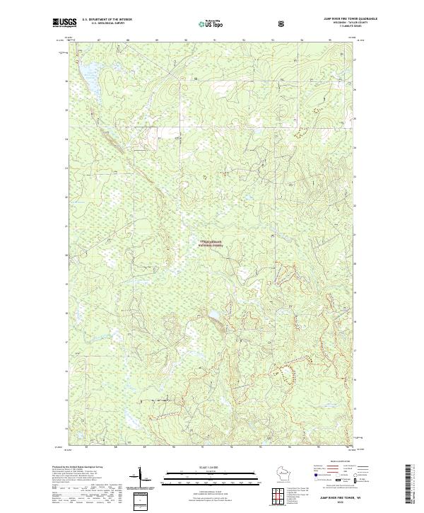 USGS Topographic Map – Jump River Fire Tower