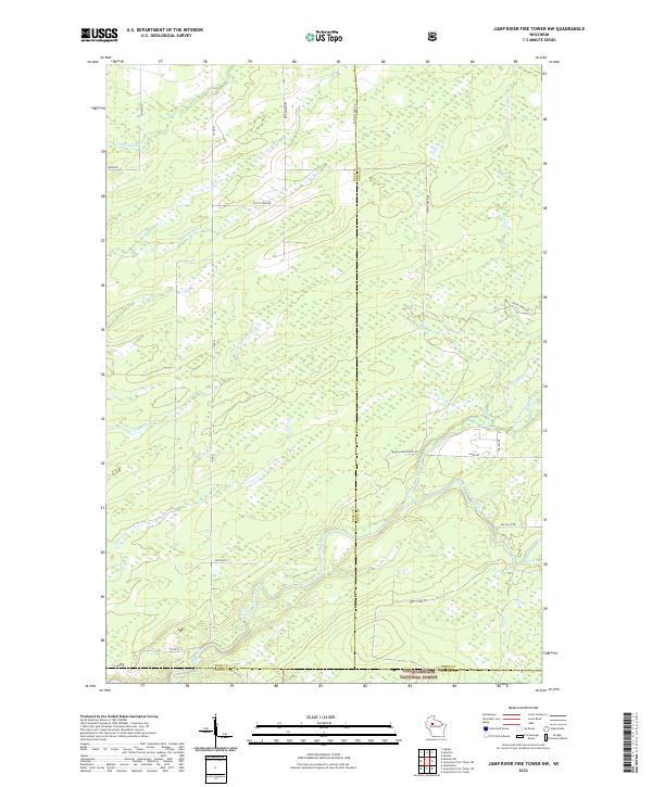 USGS Topographic Map – Jump River Fire Tower NW
