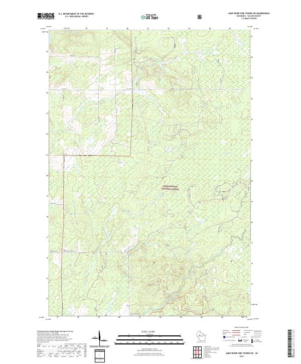 USGS Topographic Map – Jump River Fire Tower SW