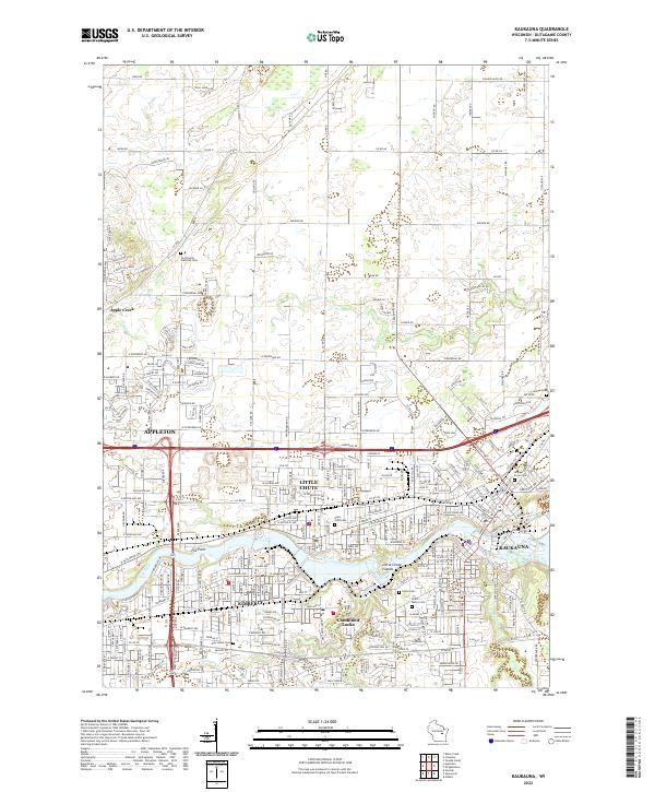 USGS Topographic Map – Kaukauna