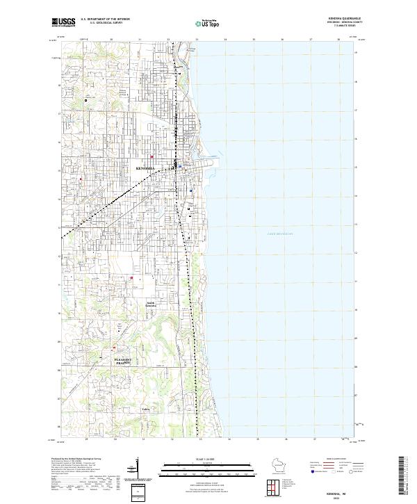 USGS Topographic Map – Kenosha