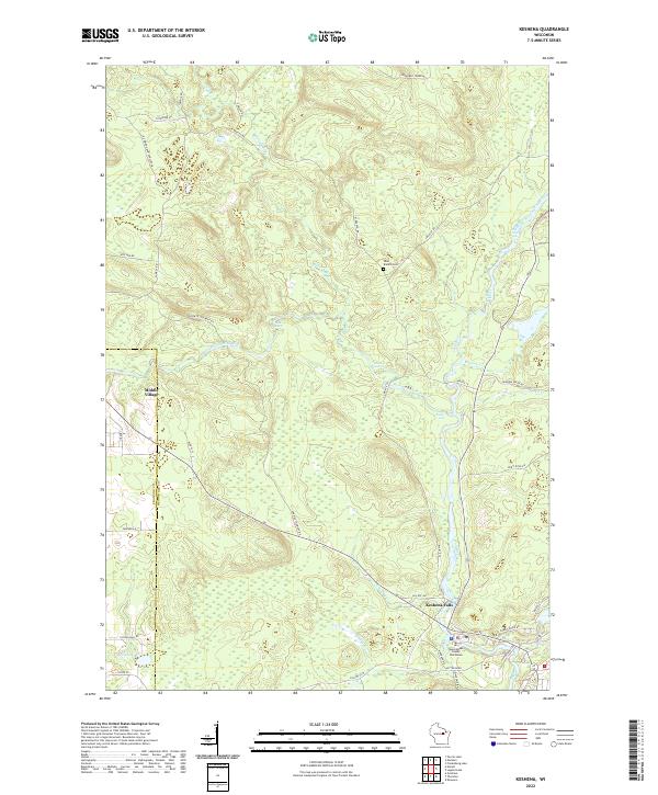 USGS Topographic Map – Keshena