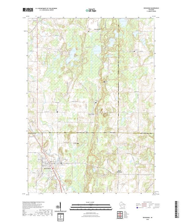 USGS Topographic Map – Kewaskum