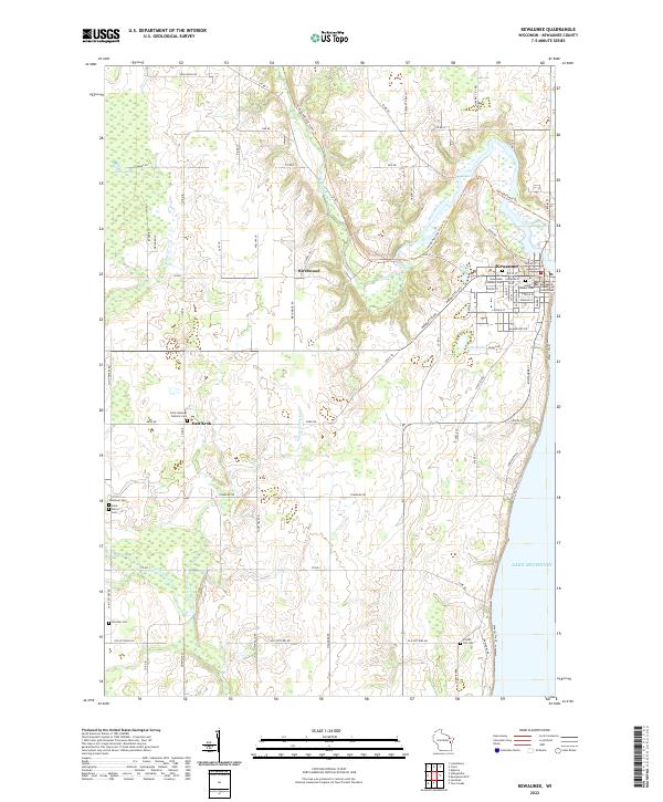 USGS Topographic Map – Kewaunee