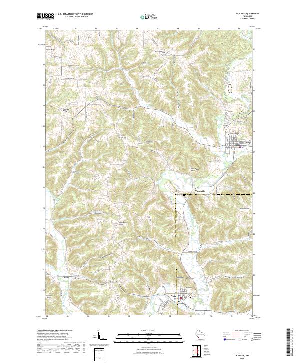 USGS Topographic Map – La Farge