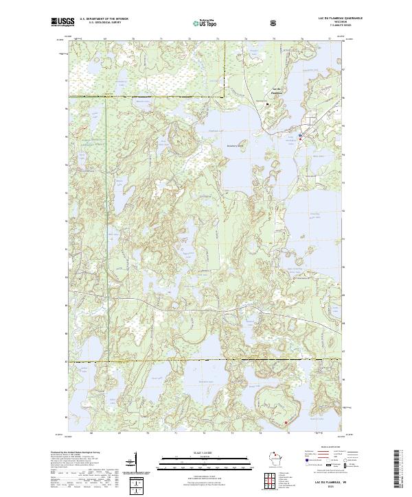 USGS Topographic Map – Lac du Flambeau