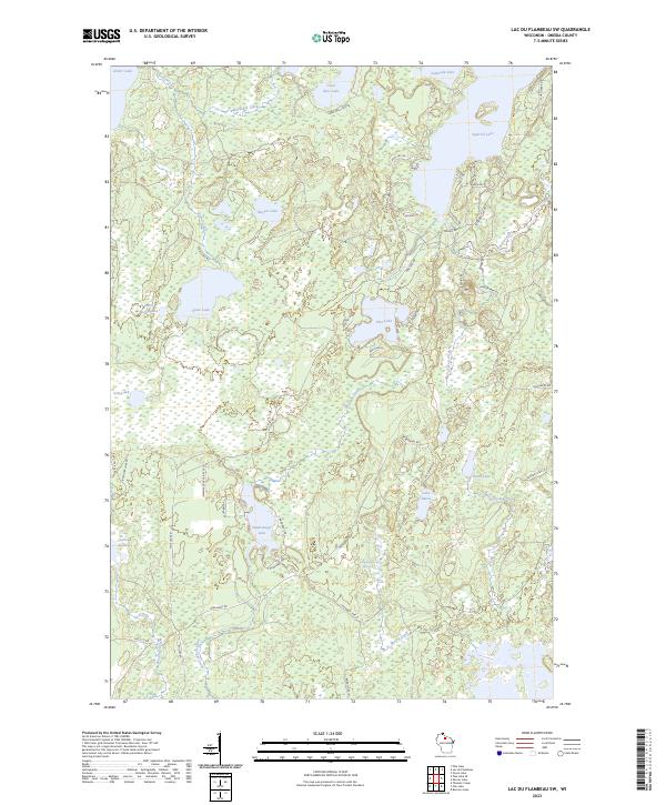 USGS Topographic Map – Lac du Flambeau SW