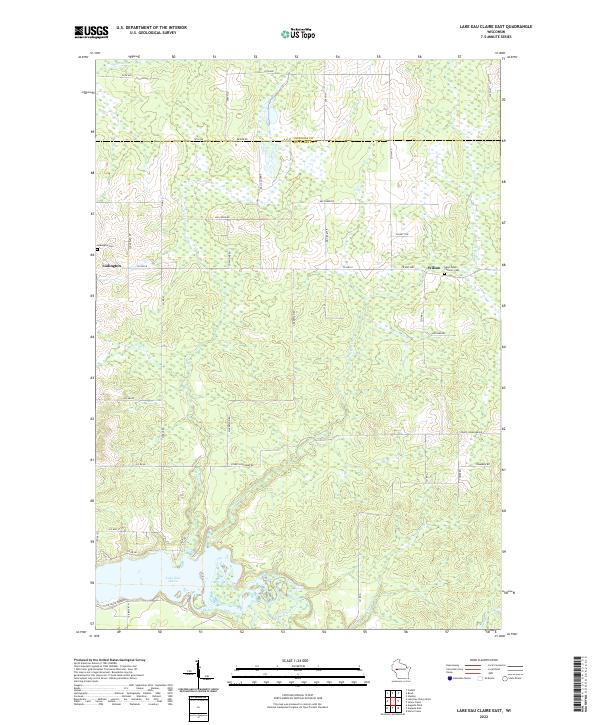 USGS Topographic Map – Lake Eau Claire East
