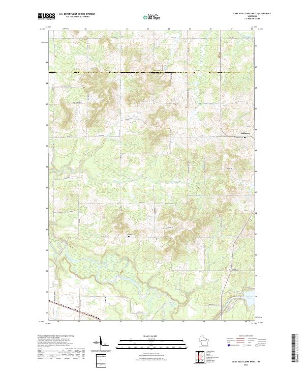 USGS Topographic Map – Lake Eau Claire West