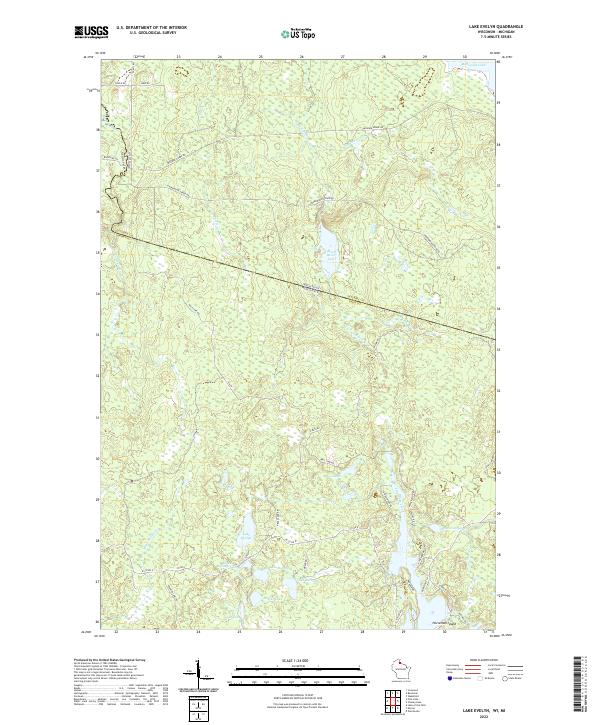 USGS Topographic Map – Lake Evelyn