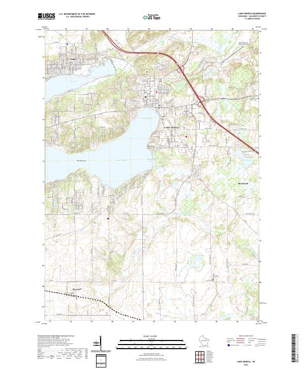 USGS Topographic Map – Lake Geneva