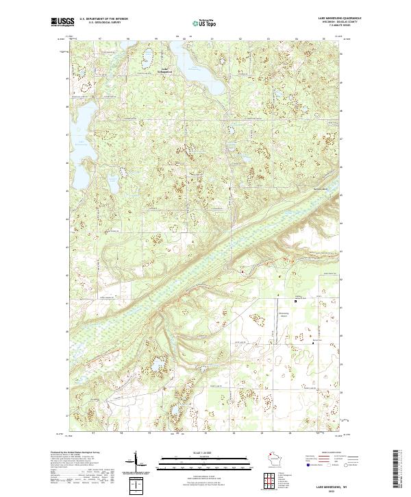 USGS Topographic Map – Lake Minnesuing