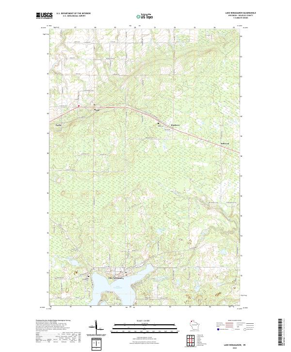 USGS Topographic Map – Lake Nebagamon