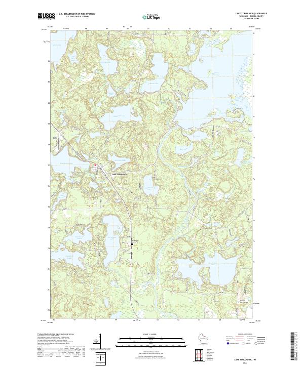 USGS Topographic Map – Lake Tomahawk
