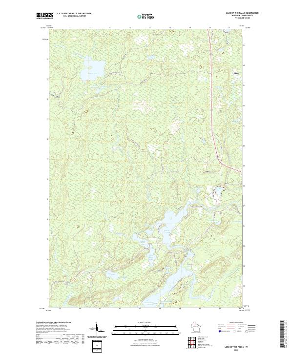 USGS Topographic Map – Lake of the Falls