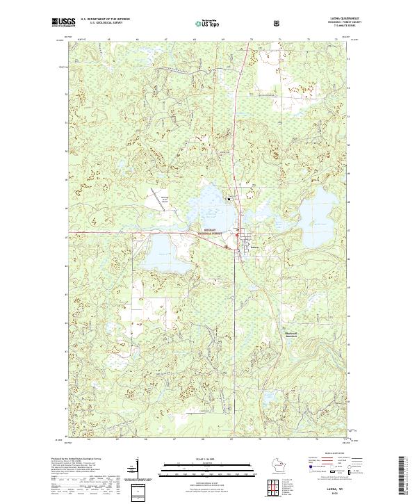 USGS Topographic Map – Laona