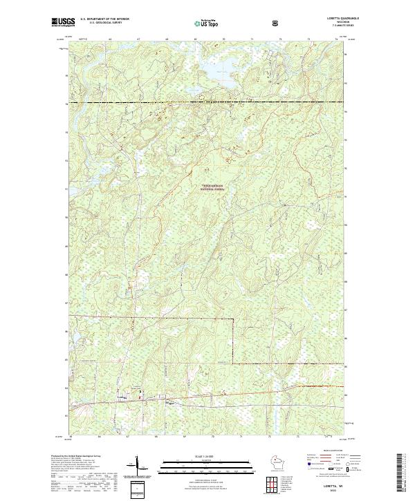 USGS Topographic Map – Loretta