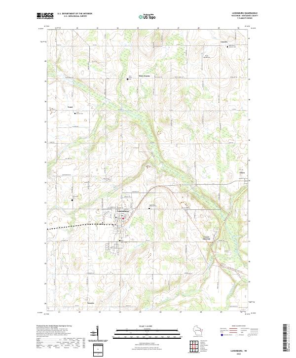 USGS Topographic Map – Luxemburg