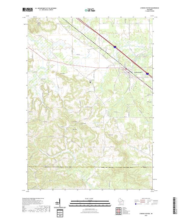 USGS Topographic Map – Lyndon Station
