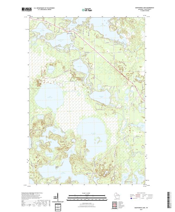 USGS Topographic Map – Manitowish Lake