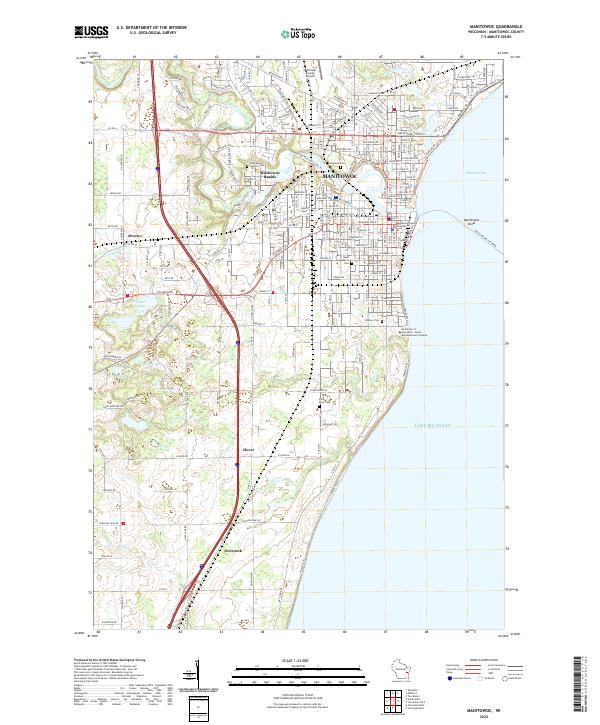 USGS Topographic Map – Manitowoc