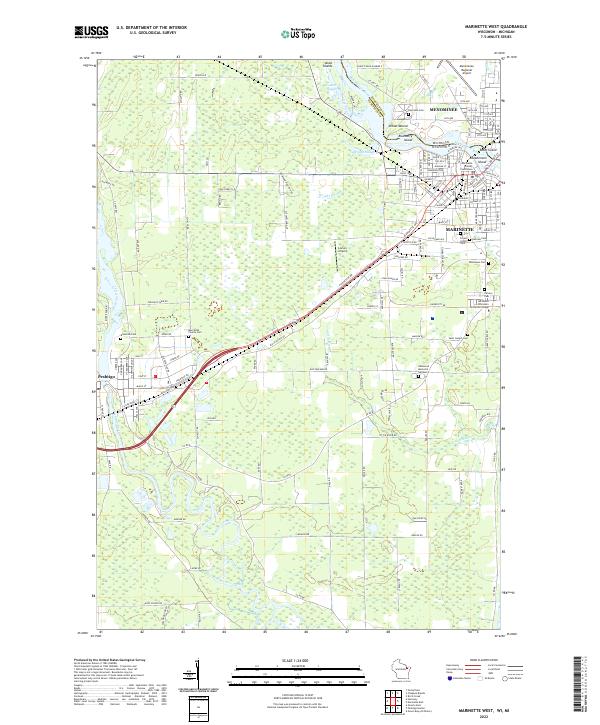 USGS Topographic Map – Marinette West