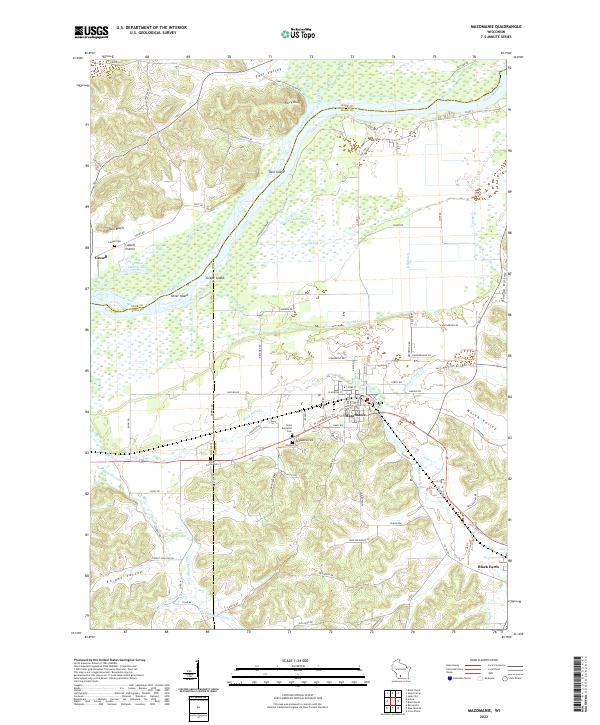 USGS Topographic Map – Mazomanie