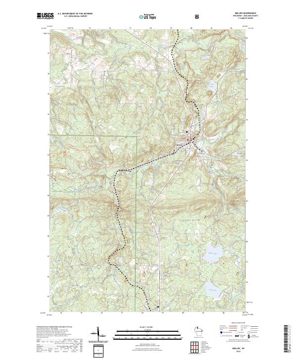 USGS Topographic Map – Mellen