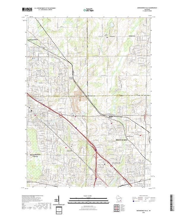 USGS Topographic Map – Menomonee Falls