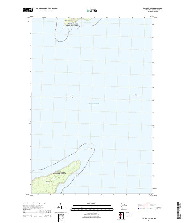 USGS Topographic Map – Michigan Island