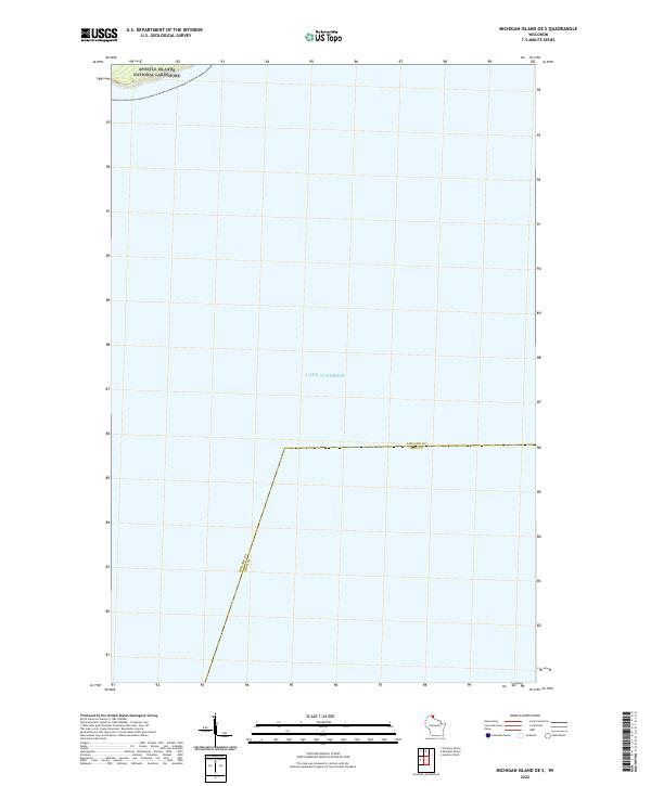 2022 Map of Michigan Island OE S, 2022 Print