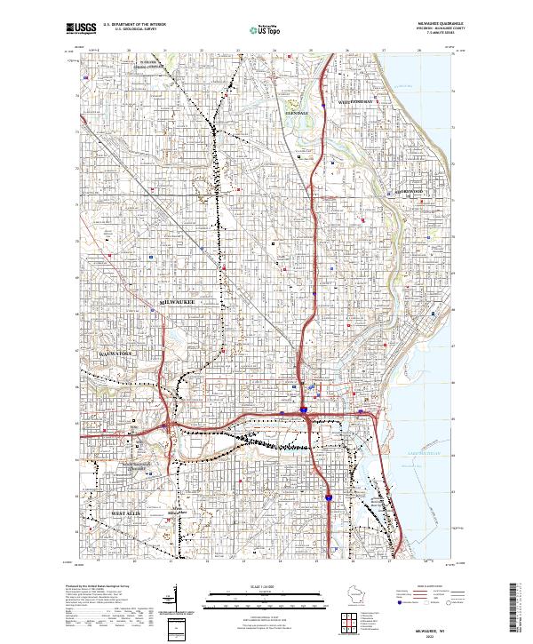 USGS Topographic Map – Milwaukee