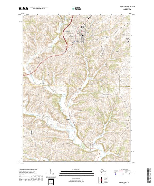 USGS Topographic Map – Mineral Point