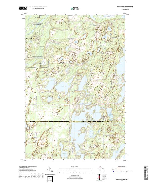 USGS Topographic Map – Minong Flowage