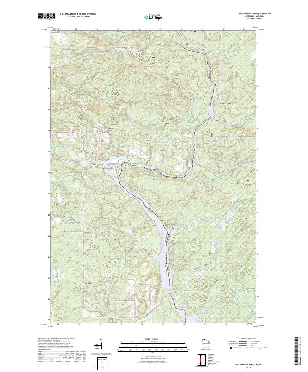 USGS Topographic Map – Miscauno Island
