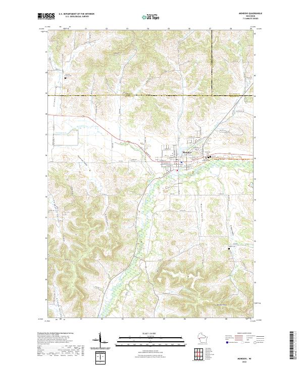 USGS Topographic Map – Mondovi