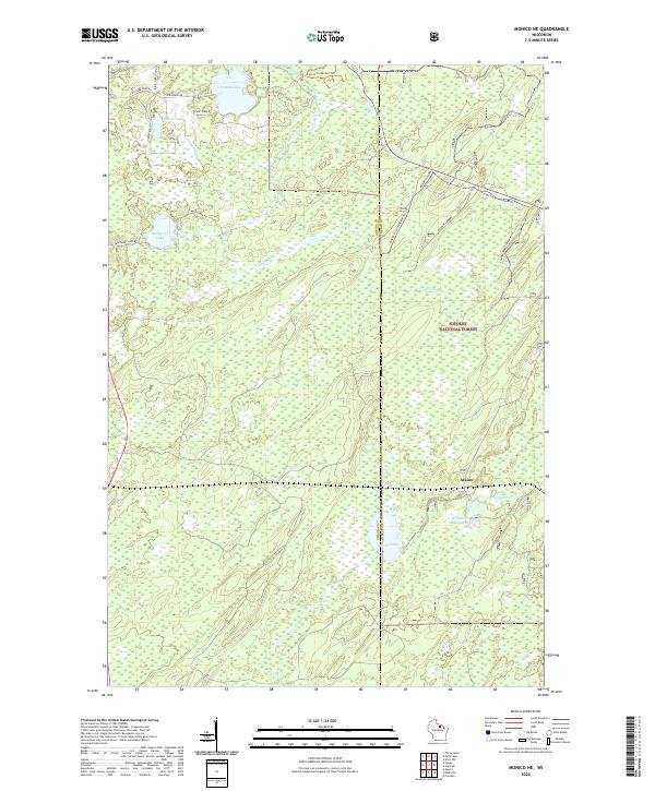 USGS Topographic Map – Monico NE
