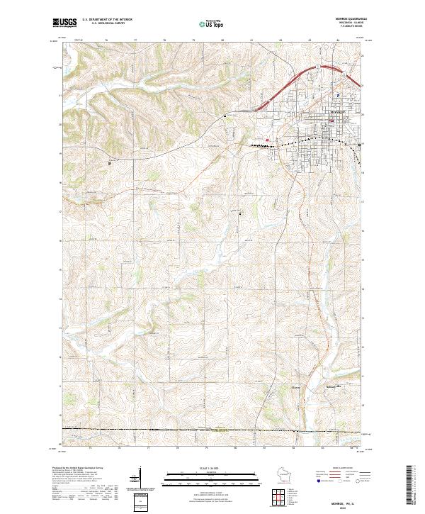 USGS Topographic Map – Monroe