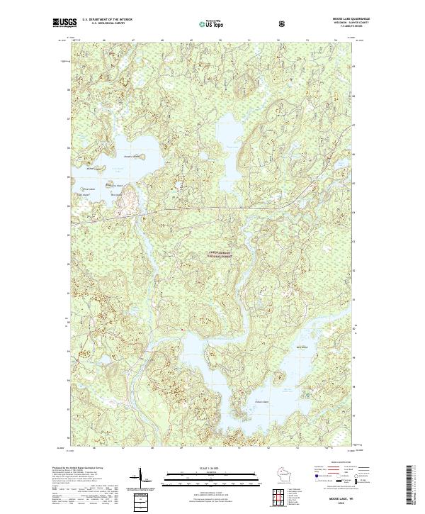 USGS Topographic Map – Moose Lake