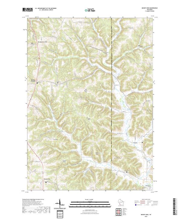 USGS Topographic Map – Mount Zion