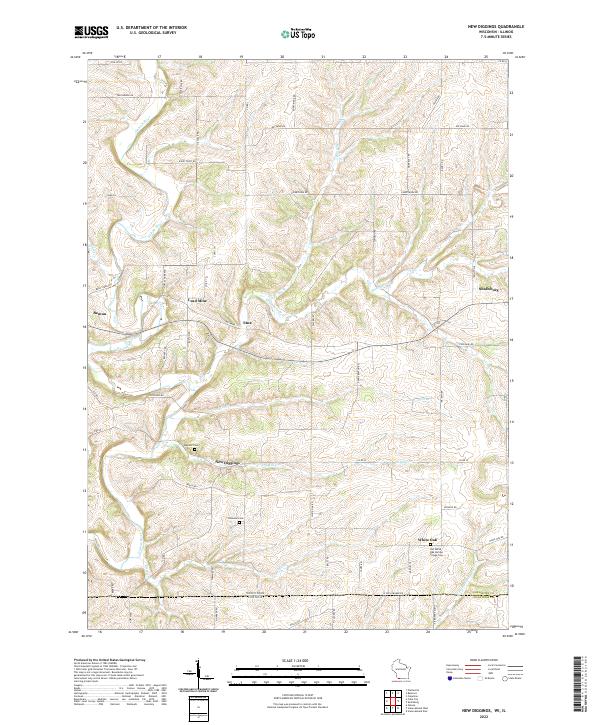 USGS Topographic Map – New Diggings