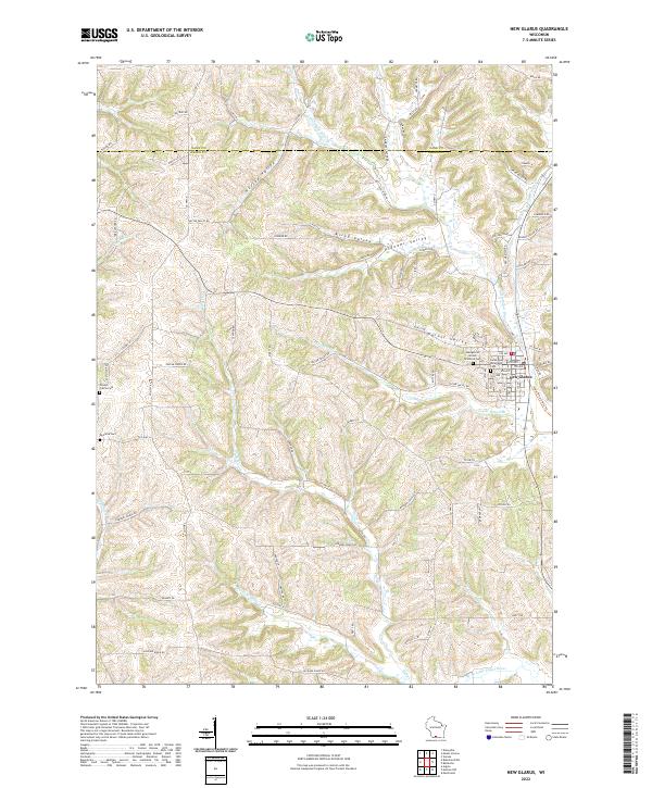 USGS Topographic Map – New Glarus