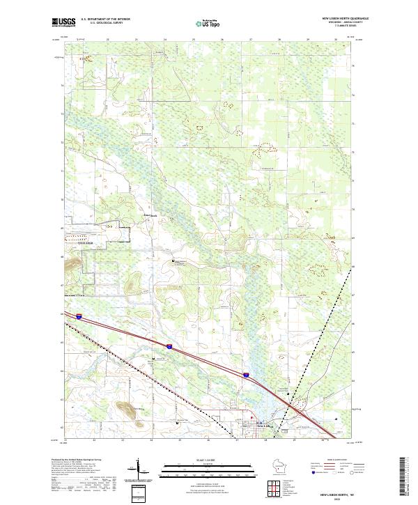 USGS Topographic Map – New Lisbon North