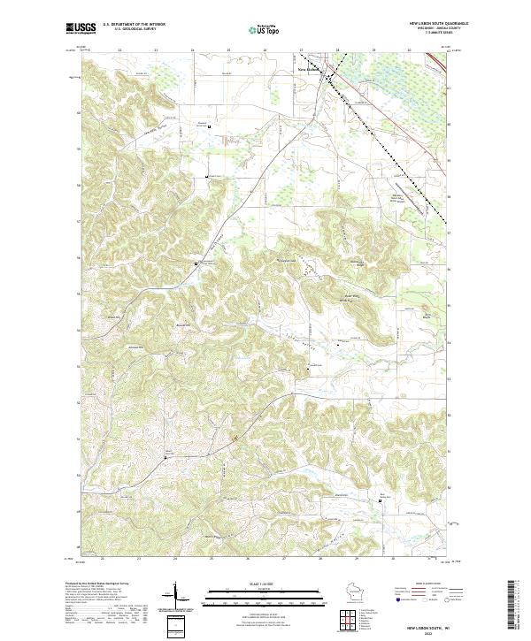 USGS Topographic Map – New Lisbon South