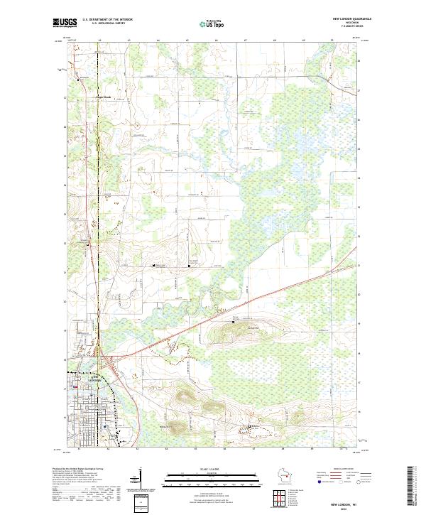 USGS Topographic Map – New London