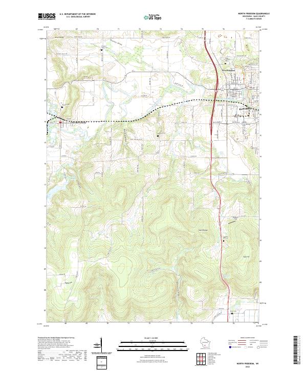 USGS Topographic Map – North Freedom